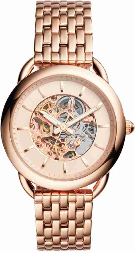 Fossil tailor 2024 watch rose gold