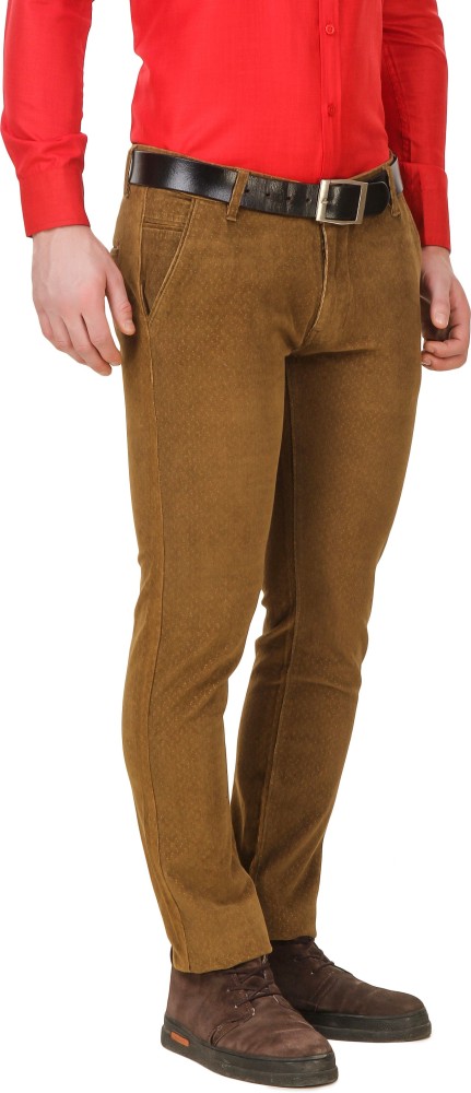 Buy Danzrus Mens Slim Fit Cotrise Trousers 002brwn36 Brown at Amazonin