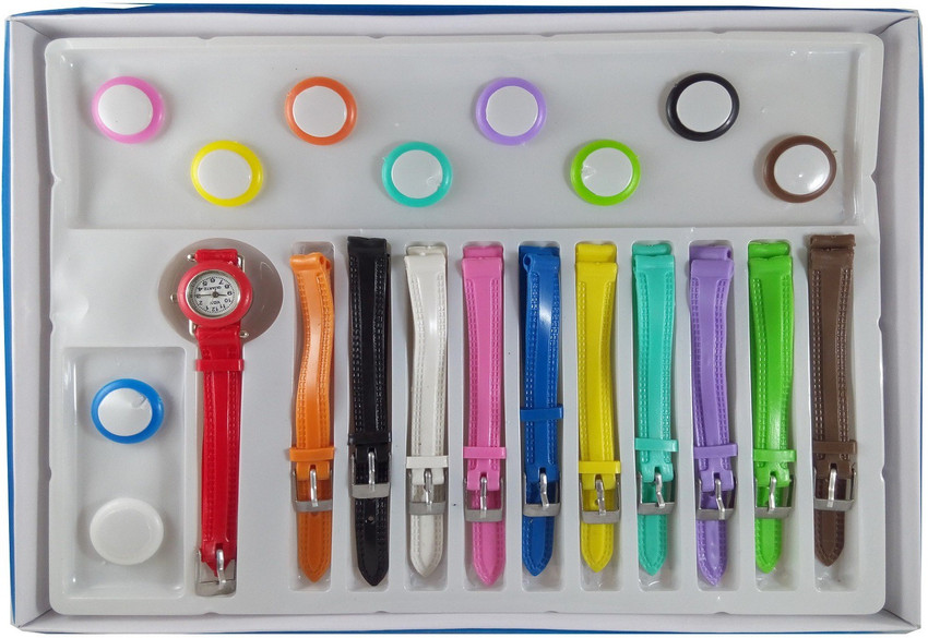 Productmine Interchangeable Straps Bezels Analog Watch For Girls Buy Productmine Interchangeable Straps Bezels Analog Watch For Girls Trendy Look 11 Online at Best Prices in India Flipkart