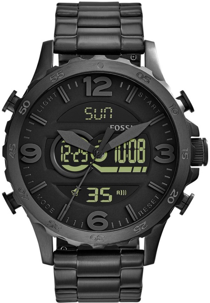 Fossil watch sale digital and analog