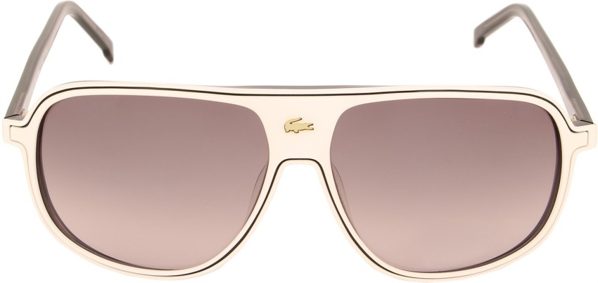 Buy LACOSTE Rectangular Sunglasses Grey For Men Online Best