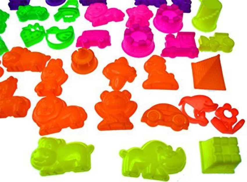 Bo Toys 50 Piece Deluxe Kinetic Sand Molds Set - Safari Animals, Mini  Castles And Geometric Shapes (Sand Not Included) Compatibl - 50 Piece  Deluxe Kinetic Sand Molds Set - Safari Animals