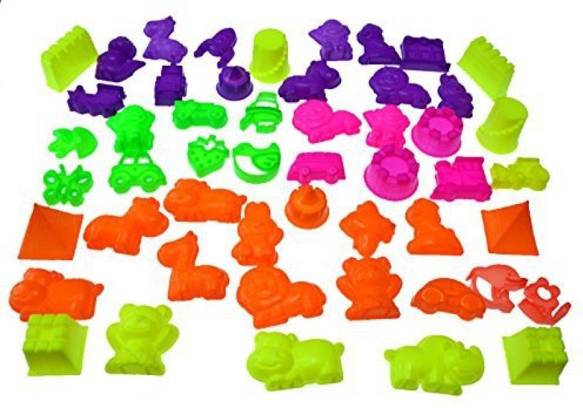 Bo Toys 50 Piece Deluxe Kinetic Sand Molds Set - Safari Animals
