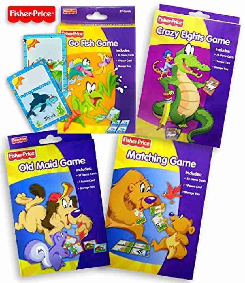 FISHER-PRICE Fisher Price Card Games (4-Pack), Go Fish, Crazy Eights, Old  Maid & Matching Game - Fisher Price Card Games (4-Pack), Go Fish, Crazy  Eights, Old Maid & Matching Game . shop