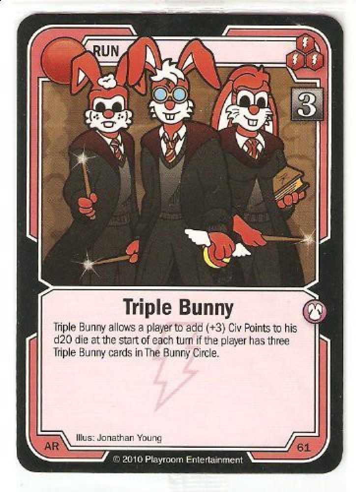 Killer Bunnies Promo Card: Odyssey Promo Cards: Triple Bunny Red