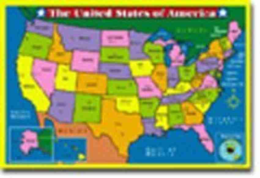 USA Map 50 Piece Jigsaw Floor Puzzle