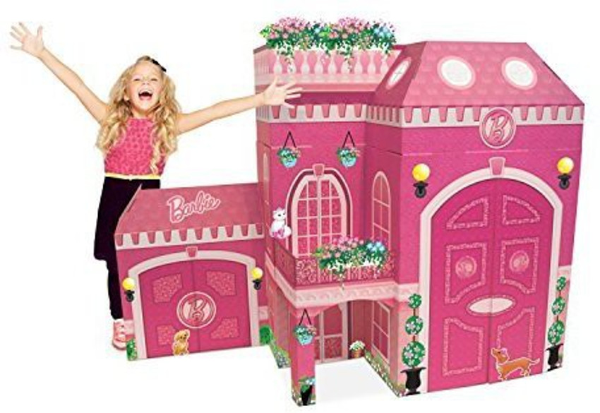 BARBIE 4 Foot Tall Full Size Carboard Play House with Coloring