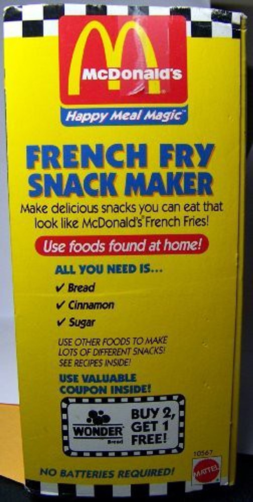 Mcdonalds happy meal magic discount french fry snack maker
