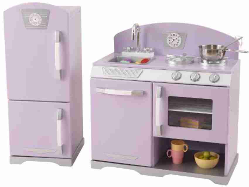 KidKraft Lavender Retro Kitchen Refrigerator Lavender Retro