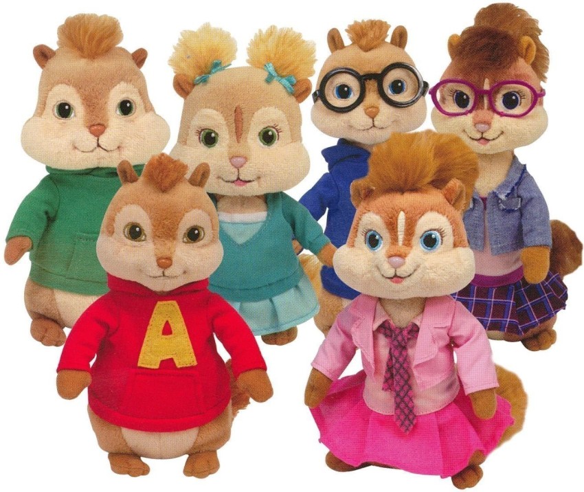 TY Beanie Babies Alvin The Chipmunks Complete Set Of 6