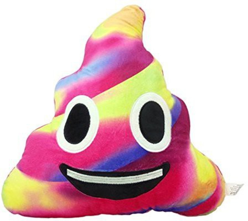 CH Rainbow Poop Unicorn Unique Emoji Pillow Emoticon Cushion Plush