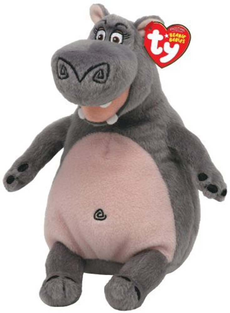 TY Beanie Baby Madagascar Gloria Hippo 8 inch Beanie Baby