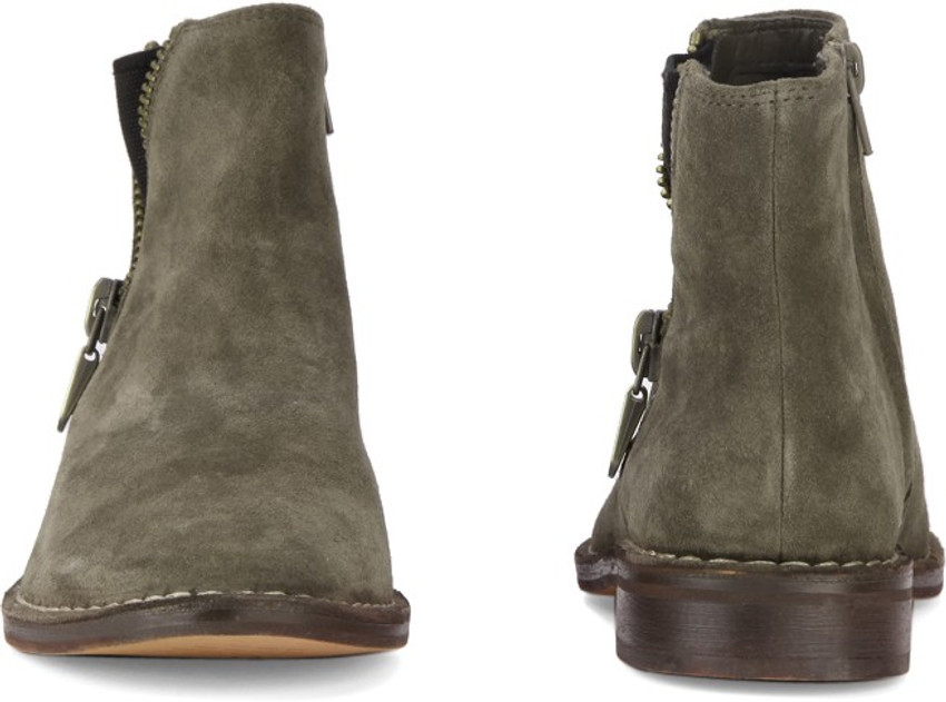 CLARKS Cabaret Ruby Khaki Suede Boots For Women Buy Khaki Suede