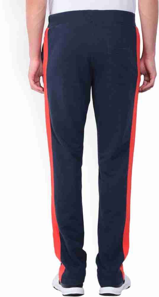Orange and blue track pants top