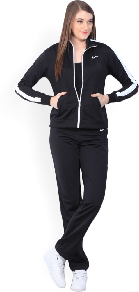 NIKE Printed Women Track Suit - Buy BLACK/WHITE/BLACK/(WHITE) NIKE Printed  Women Track Suit Online at Best Prices in India