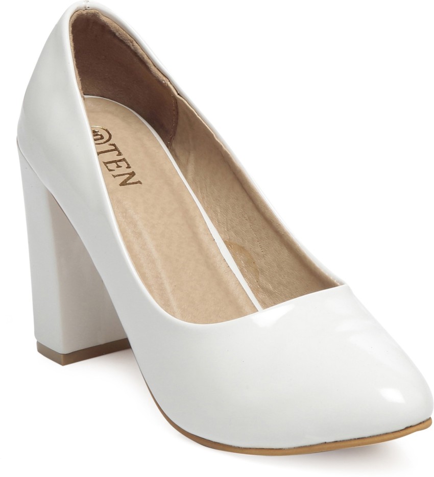 TEN Women White Heels Buy TEN Women White Heels Online at Best