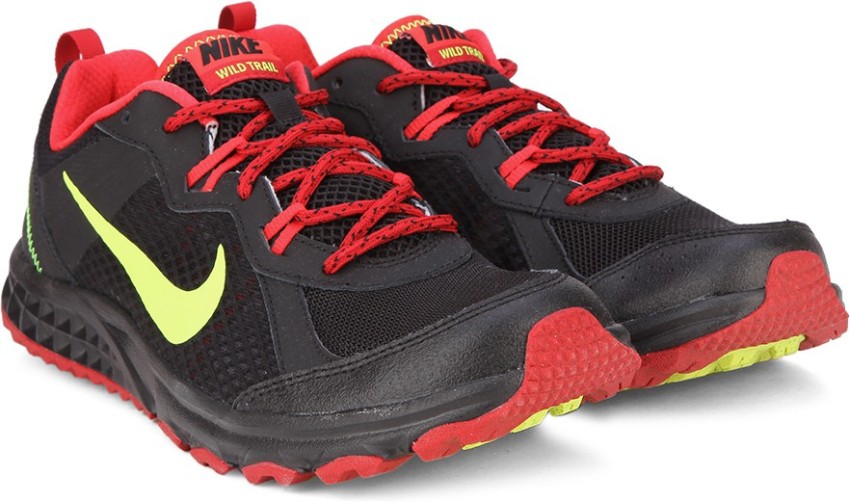 NIKE WILD TRAIL Running Shoes For Men - Buy BLACK/VOLT-GYM RED-ACTION RED Color NIKE WILD TRAIL Running Shoes For Men Online at Best Price - Shop Online for Footwears India