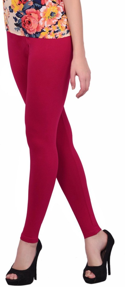 Buy online Pink Solid Legging from Capris & Leggings for Women by Kex for  ₹349 at 56% off