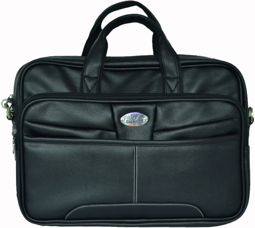 DUCKBACK Black Messenger Bag PU Muster Office Bag B R C Price in India Flipkart