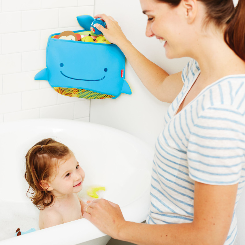 SKIP HOP Moby Bath Neoprene Toy Organizer Blue Bath Toy Moby