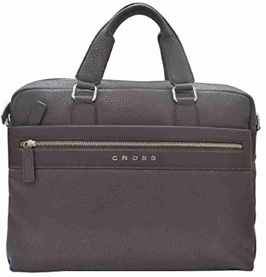Flipkart CROSS CROSS Men s Genuine Leather Slim Briefcase for Office Business Laptop Brown Messenger Bag Messenger Bag