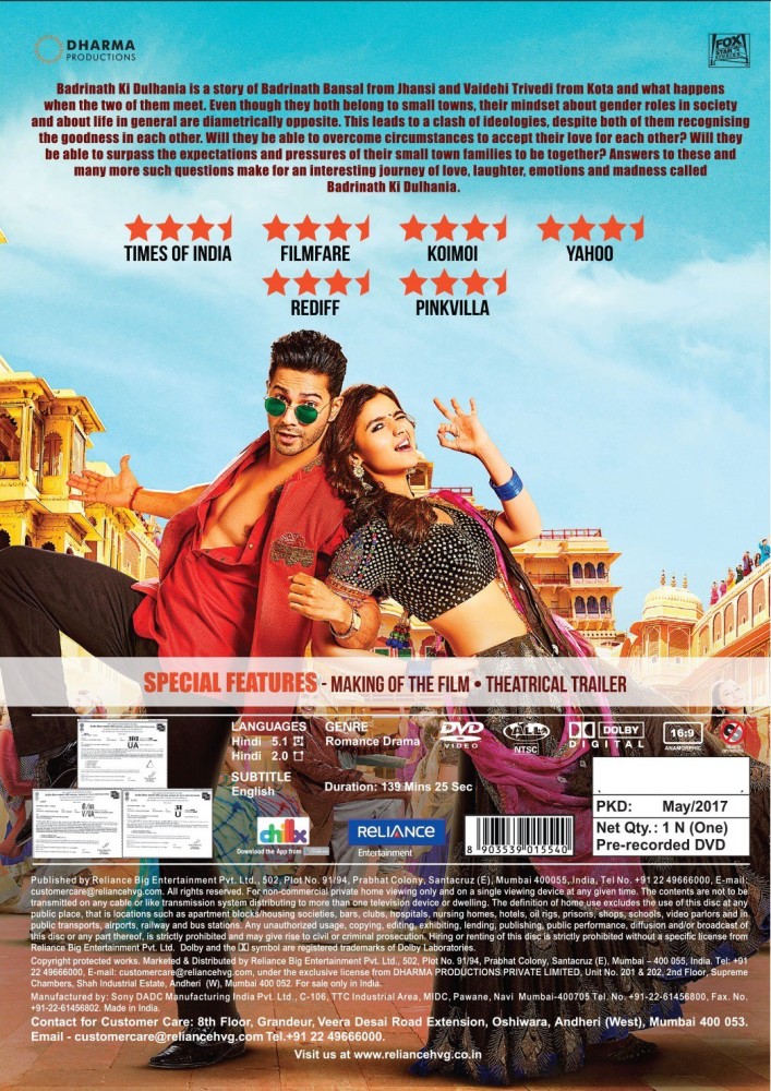 Badrinath Ki Dulhania Price in India Buy Badrinath Ki Dulhania