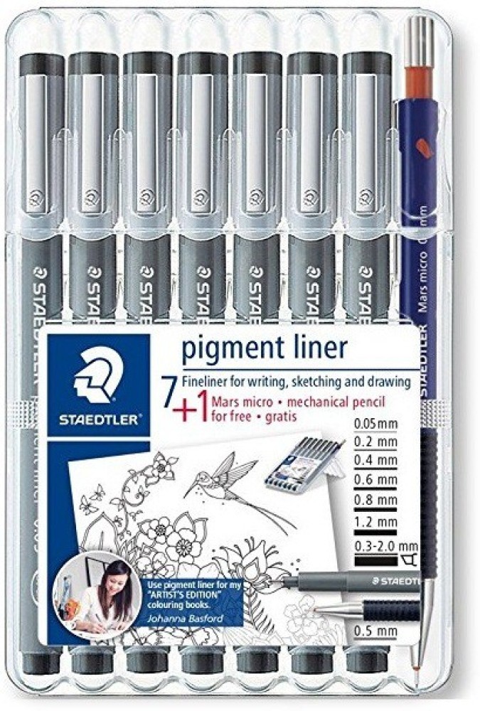Staedtler Drawing Pen  Pigment Liner Color  0.3mm 6 Pens Set 1