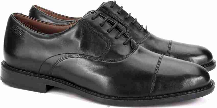 CLARKS Dorset Boss Black Leather Formal Shoes For Men Buy BLACK