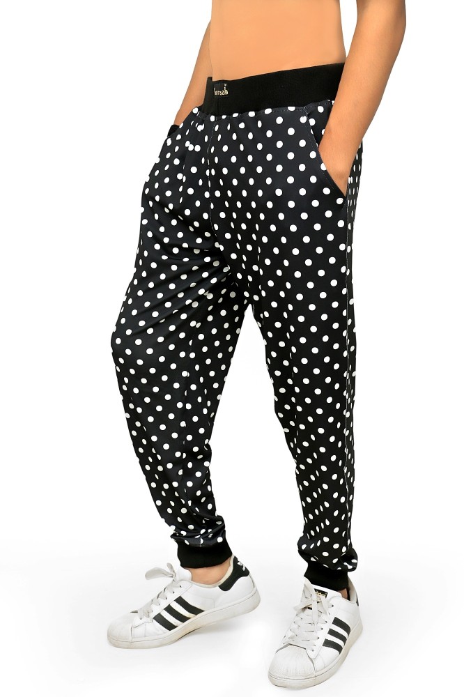 Mens Elastic Waist Pocket Polka Dot Printed Slim Fit Pants  Wish