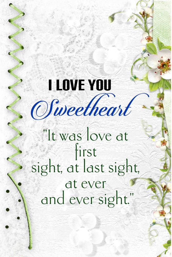 I Love You Sweetheart Poster Paper Print - Quotes & Motivation posters in  India - Buy art, film, design, movie, music, nature and educational  paintings/wallpapers at