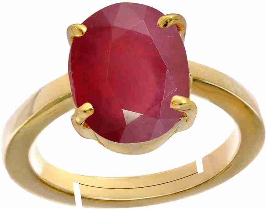 GEMORIO Ruby Manik 3.9cts or 4.25ratti Panchdhatu For Men Silver Ruby Gold Plated Ring Price in India Buy GEMORIO Ruby Manik 3.9cts or 4.25ratti Panchdhatu For Men Silver Ruby Gold Plated