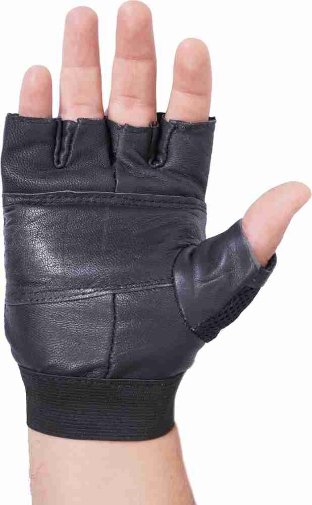 Finger cut leather shop gloves