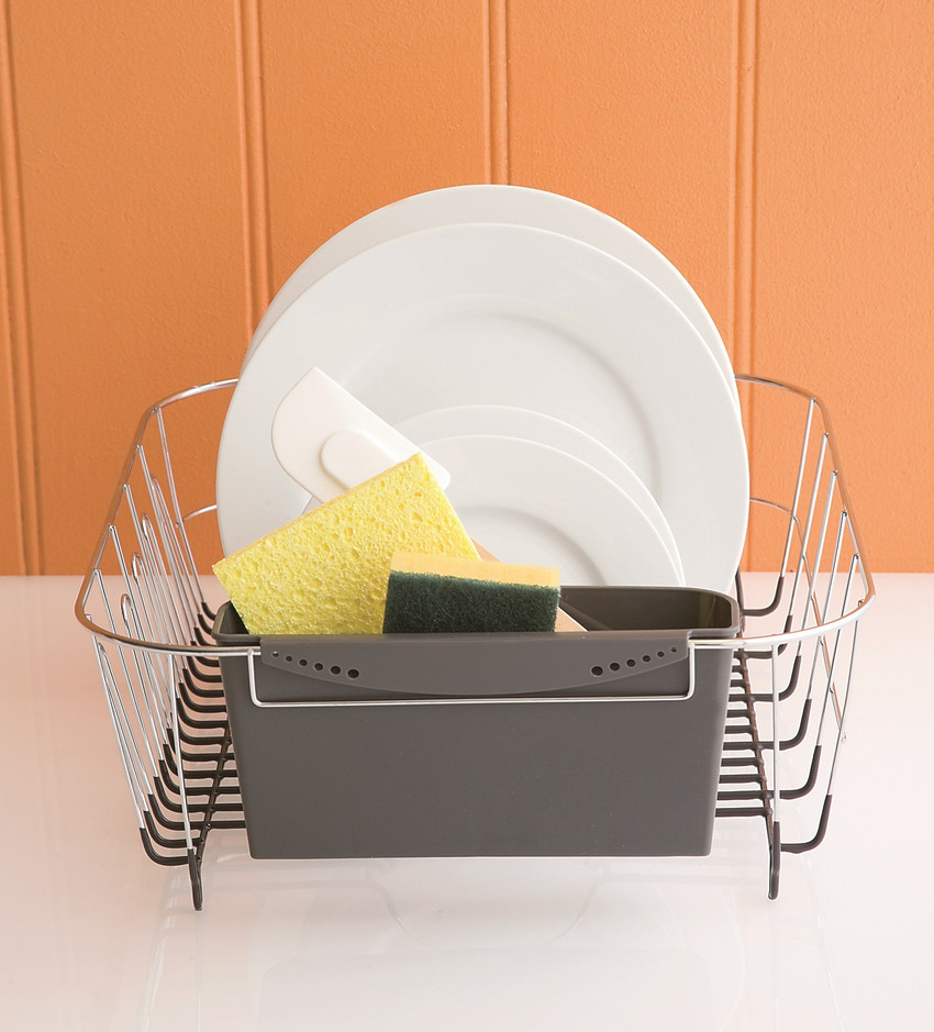 howards Kitchen Rack Stainless Steel Dish Rack with Rubber Base