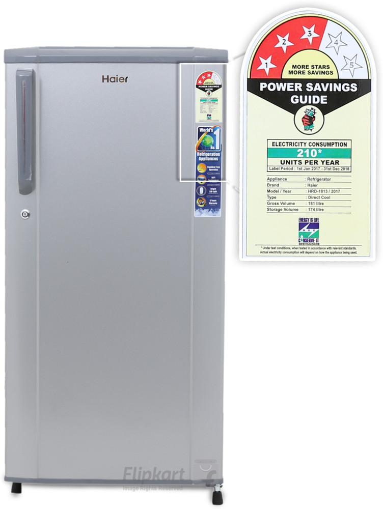 Haier 181 L Direct Cool Single Door 3 Star Refrigerator Online at