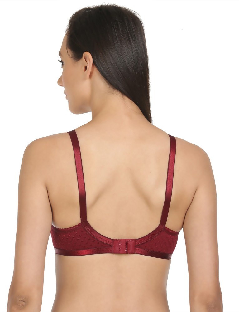 Buy Bodycare Perfect Coverage Bra In Red-Black-Skin Color - Pack Of 3 Online