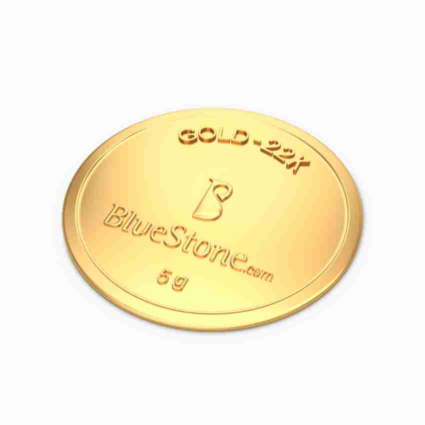 BLUESTONE BIS Hallmarked 22 K 5 g Gold Coin Price in India Buy