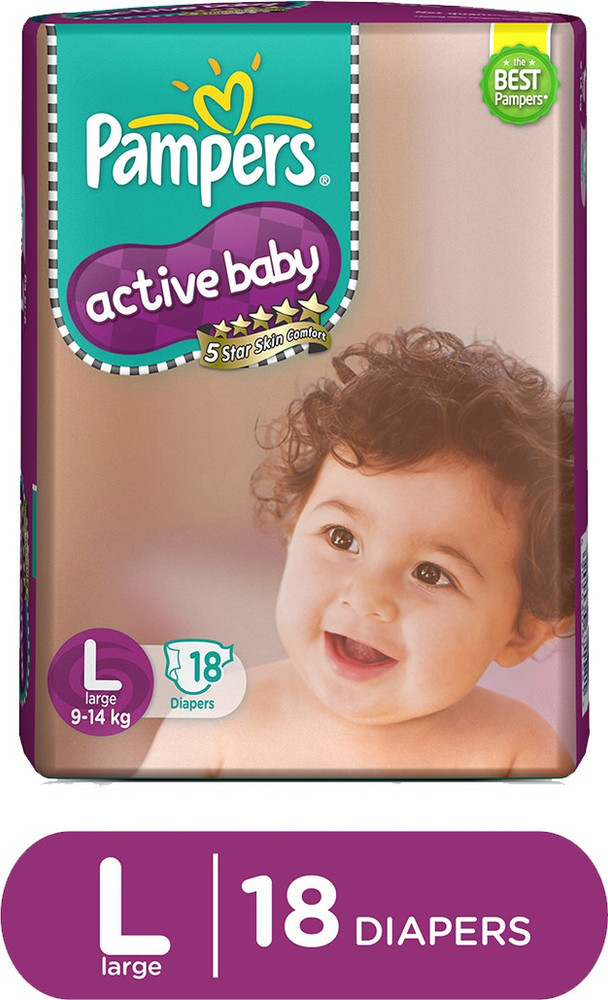Pampers active hot sale baby large