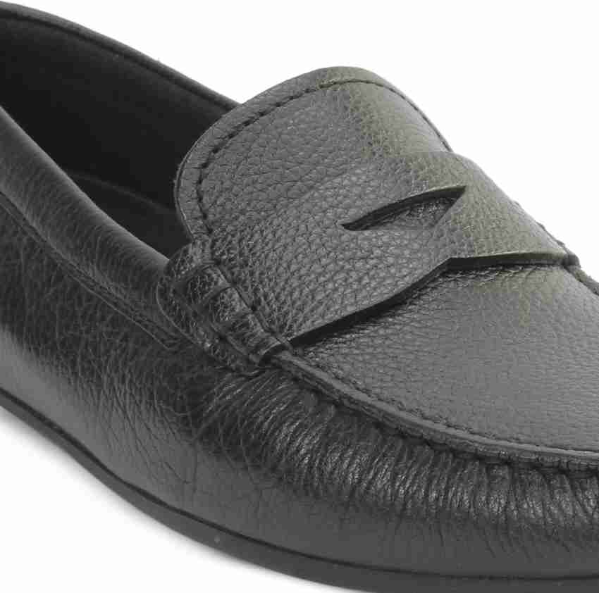 CLARKS REAZOR DRIVE BLACK LEATHER Loafers For Men