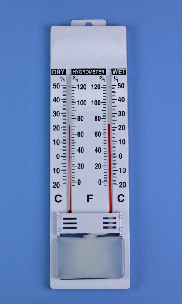 WALL THERMOMETER, WET & DRY BULB