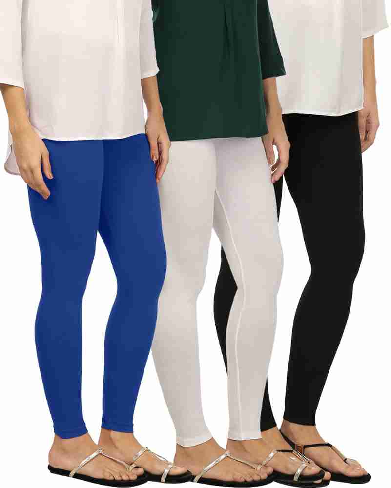 Rupa Softline 4D Cotton Stretch Comfort Ankle Leggings for  Women,All-Purpose Fashion for Western, Ethnic, Sporty, and Casual Wear -  Ankle-Length, Solid Color, Pack of 1 True Blue : : Fashion