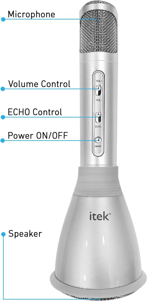 Itek karaoke microphone and shops speaker