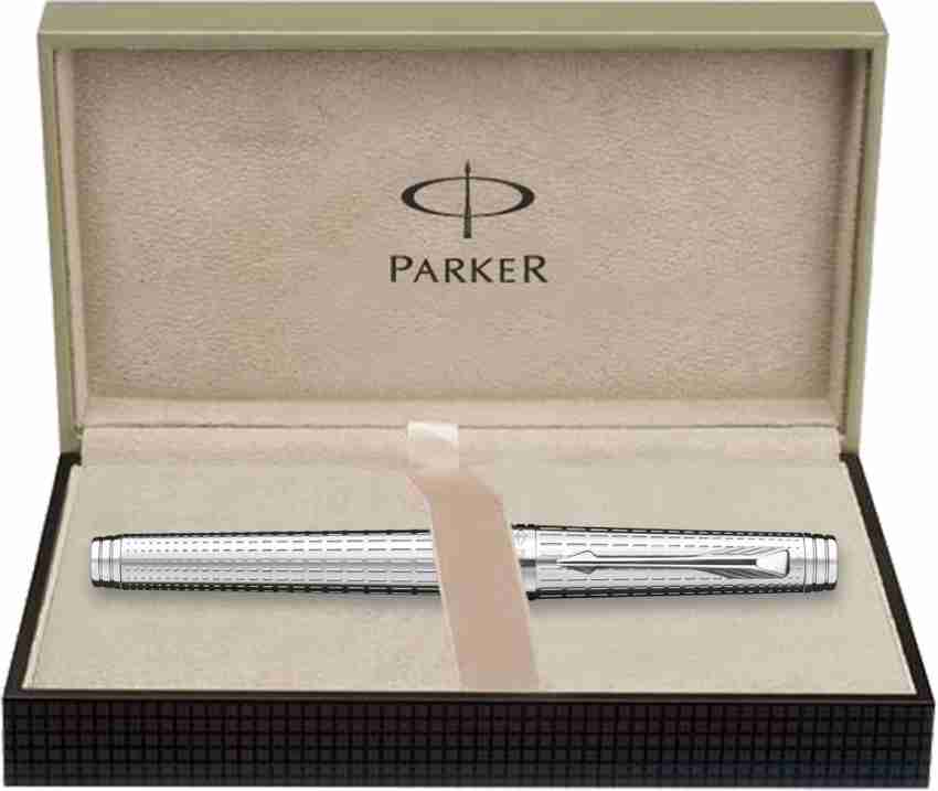 PENNA PARKER PREMIER SILVER ST FINE POINT FOUNTAIN PEN - S0887970