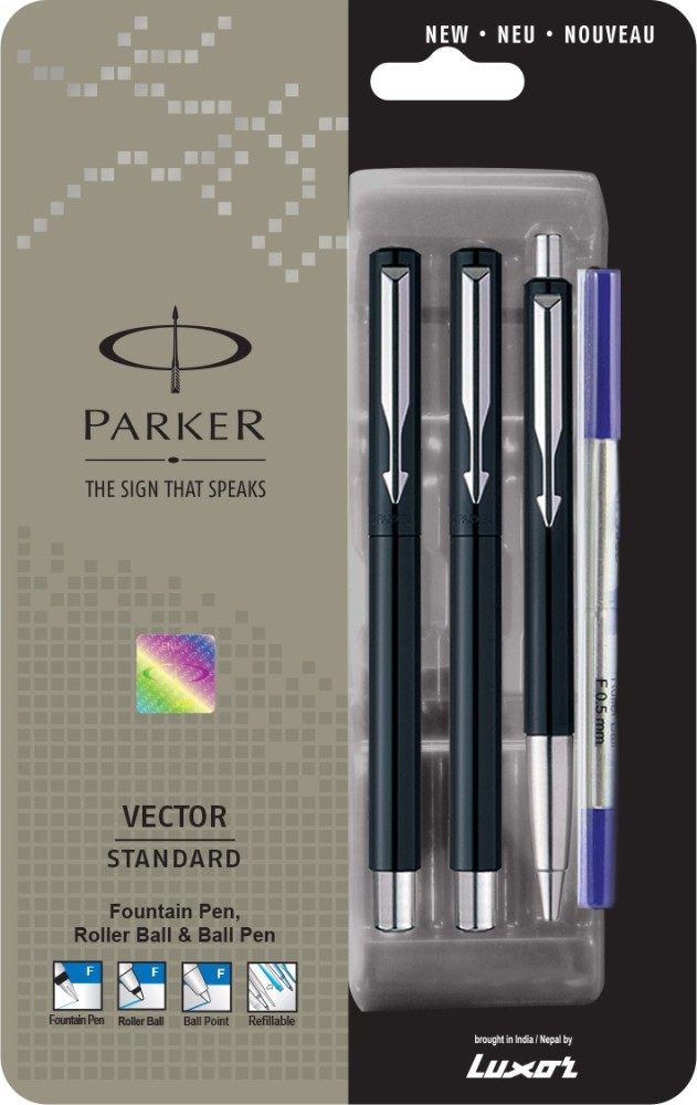 Buy Parker Ball Pen - Vector Standard, Blue, Refillable, Black