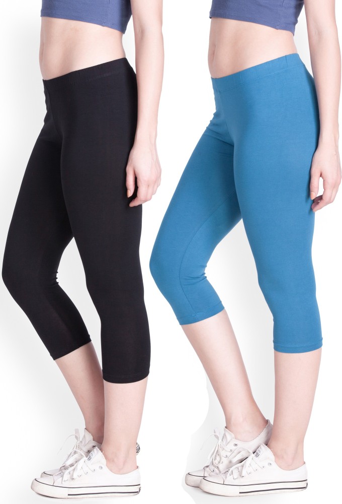 Lyra Women Black, Blue Capri - Buy Lyra Women Black, Blue Capri