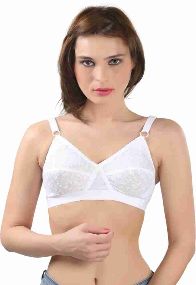 Buy Bodycare C-Cup Full Coverage Bra, Pack of 3 (38 inch, White-2, Skin-1)  Online at Low Prices in India 