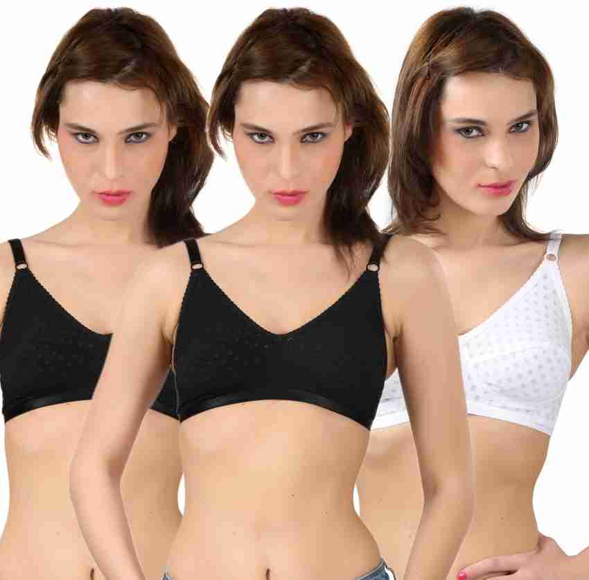 Buy Bodycare Pack of 3 Heavily Padded Bra In Black Colour online