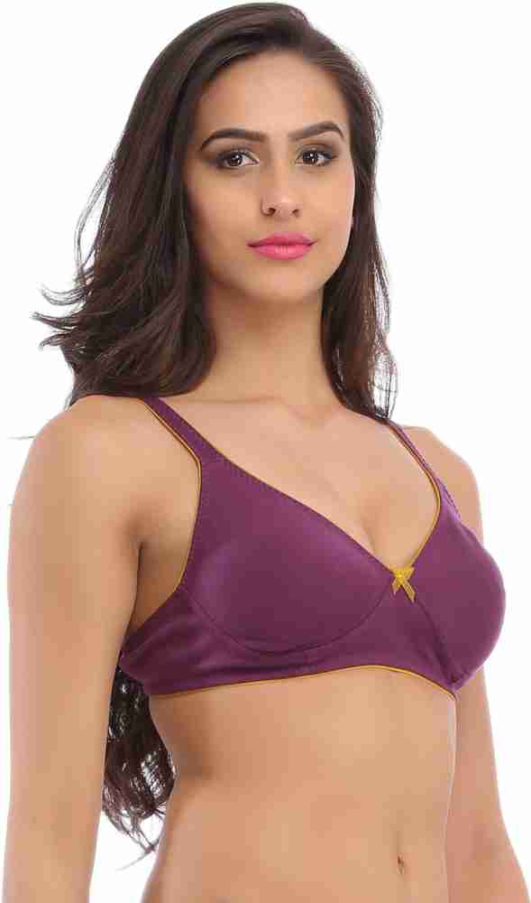 Clovia Cotton Non-wired Non-padded Everyday Bra In Purple With Demi Cups -  Purple, 36b at Rs 399/piece, Shirpur