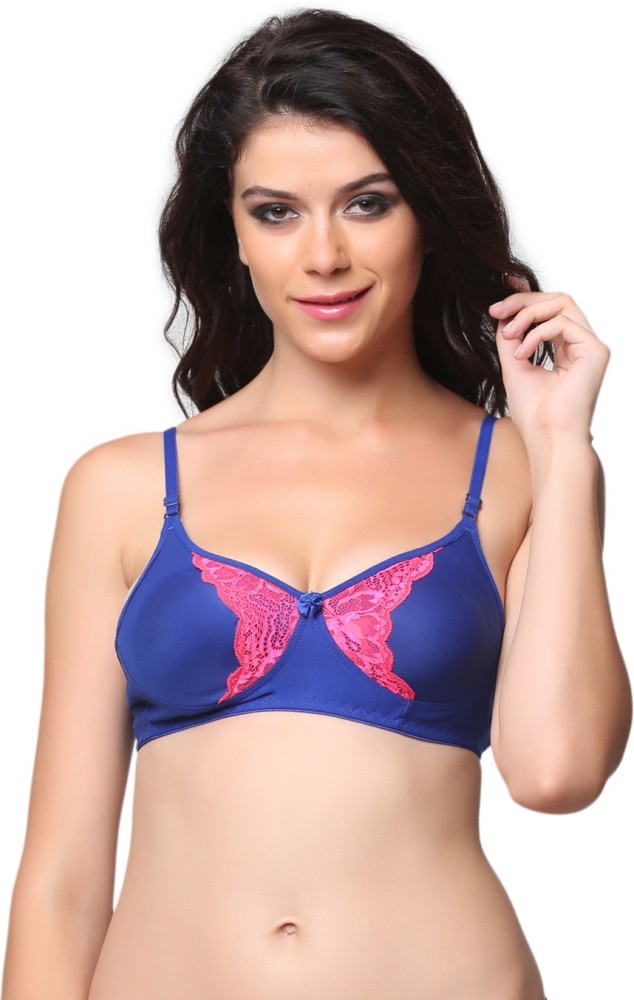 Buy CLOVIA Blue Womens Cotton Rich Non Padded Non Wired Backless Bra In  Blue