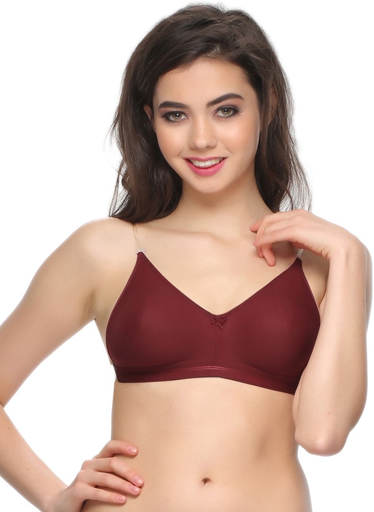 Cotton Rich Non-Wired T-Shirt Backless Bra With Transparent Multiway Straps  - Fashion