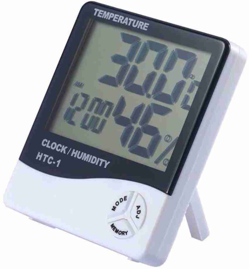 FreshDcart Measurement Room Temperature Device Meter Humidity Monitor HTC-1  Incubator with Rest Stand and Accurate Indoor LCD Thermometer Display 